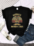 Namaste graphic crop top women