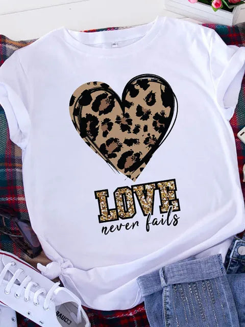 trendy retro love oversized t-shirt