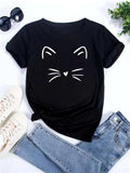 women’s casual cat print shirt